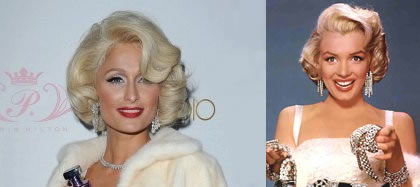 Clbrit qui imite Marilyn Monroe: Paris Hilton 